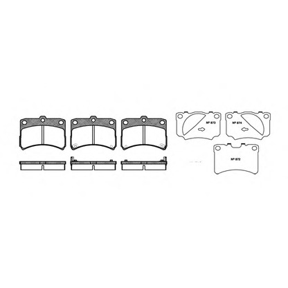 Photo Brake Pad Set, disc brake REMSA 072302