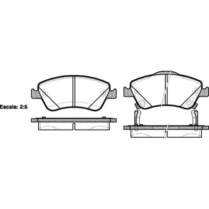 Photo Brake Pad Set, disc brake REMSA 131002