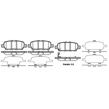 Photo Brake Pad Set, disc brake REMSA 087641