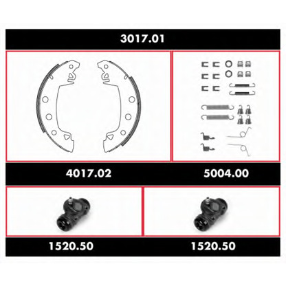 Foto Kit freno, Freno a tamburo REMSA 301701