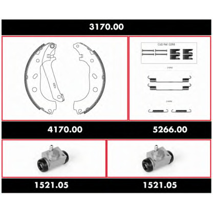 Foto Kit freno, Freno a tamburo REMSA 317000