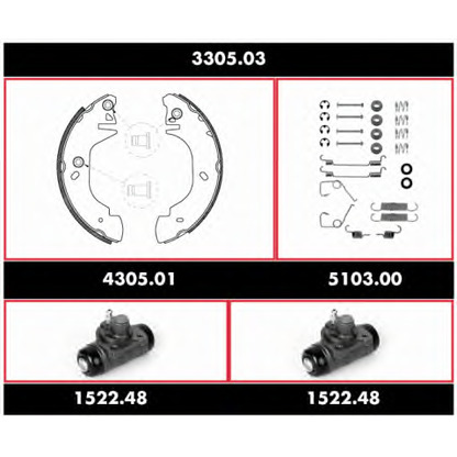 Foto Kit ganasce freno REMSA 330503