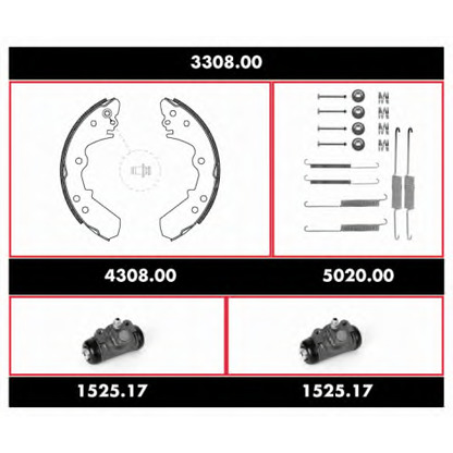 Foto Kit freno, Freno a tamburo REMSA 330800