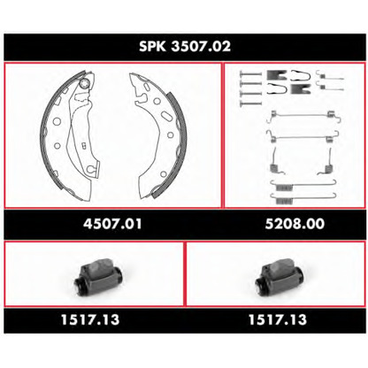 Photo Brake Shoe Set REMSA SPK350702