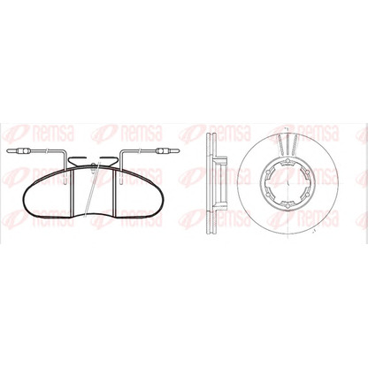 Foto Kit pastiglie freno, Freno a disco REMSA 804800