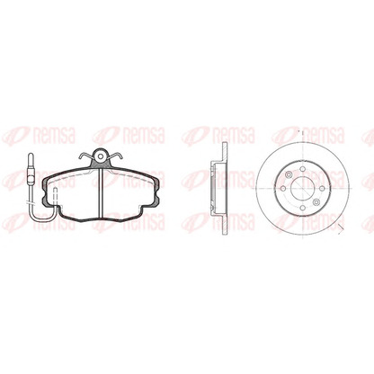 Photo Brake Pad Set, disc brake REMSA 814100