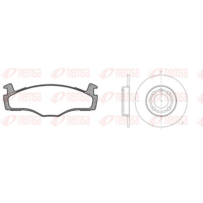 Photo Brake Pad Set, disc brake REMSA 817104