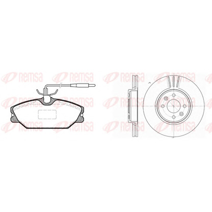 Фото Комплект тормозных колодок, дисковый тормоз REMSA 820803