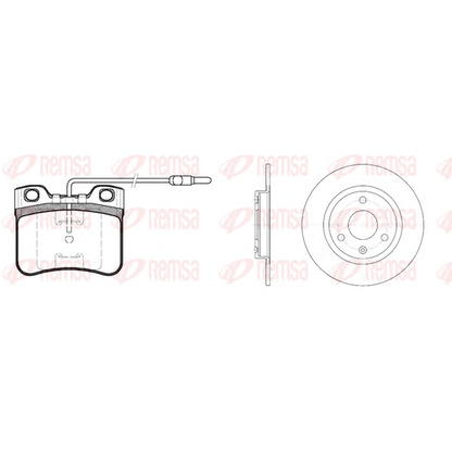 Фото Комплект тормозов, дисковый тормозной механизм REMSA 824702