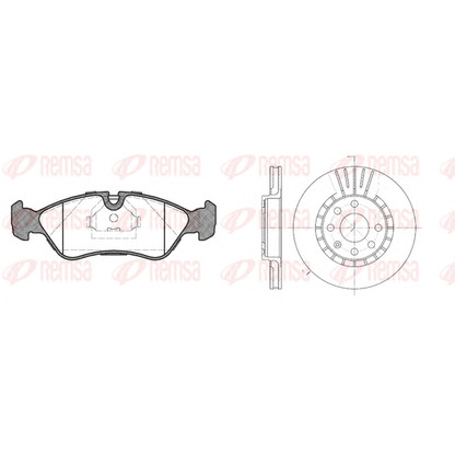 Photo Brake Pad Set, disc brake REMSA 828600