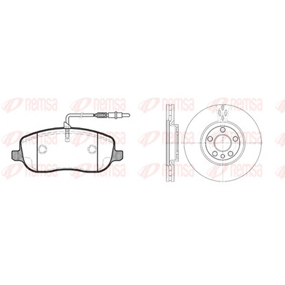 Zdjęcie Zestaw do hamulców, hamulce tarczowe REMSA 887900