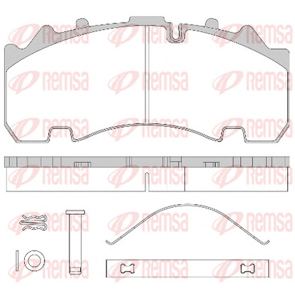 Photo Kit de plaquettes de frein, frein à disque REMSA JCA155480