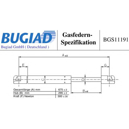 Photo Vérin, capot-moteur BUGIAD BGS11191