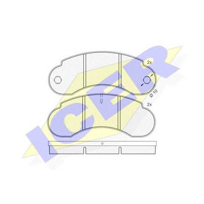 Photo Brake Pad Set, disc brake ICER 140559