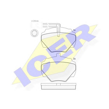 Photo Brake Pad Set, disc brake ICER 140702