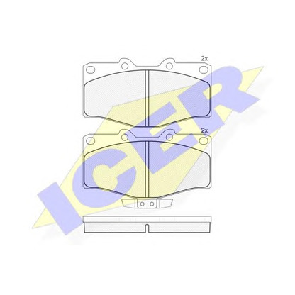 Photo Kit de plaquettes de frein, frein à disque ICER 141006