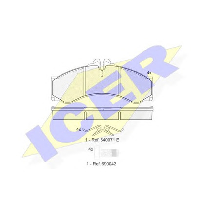 Photo Kit de plaquettes de frein, frein à disque ICER 141126204