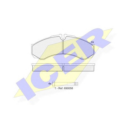 Photo Brake Pad Set, disc brake ICER 141208