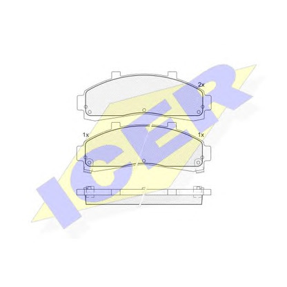 Photo Brake Pad Set, disc brake ICER 141228