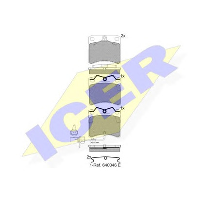 Photo Kit de plaquettes de frein, frein à disque ICER 141321