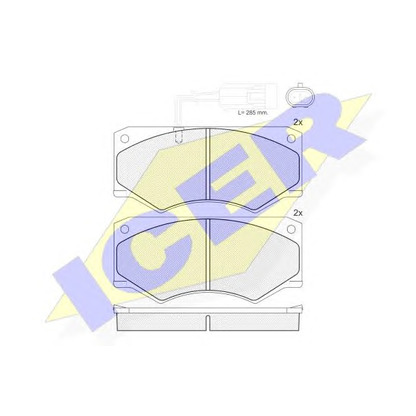 Photo Kit de plaquettes de frein, frein à disque ICER 141421