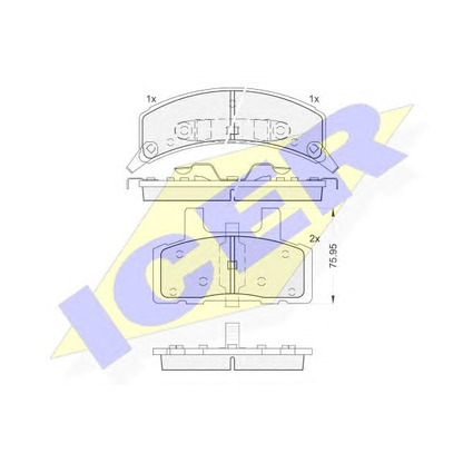 Photo Brake Pad Set, disc brake ICER 141563