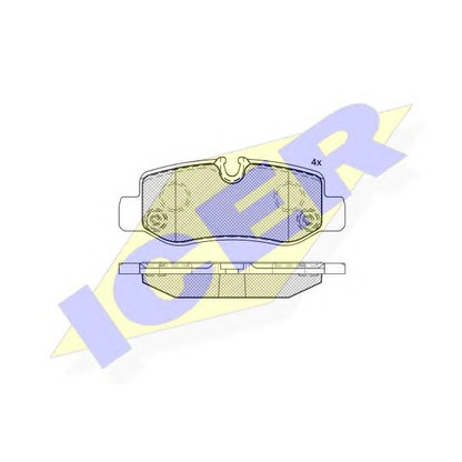 Photo Kit de plaquettes de frein, frein à disque ICER 142192