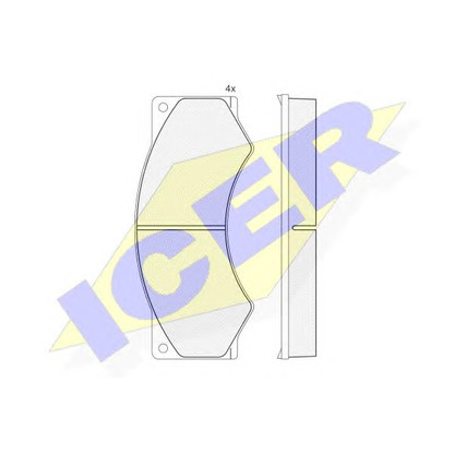 Photo Brake Pad Set, disc brake ICER 150765