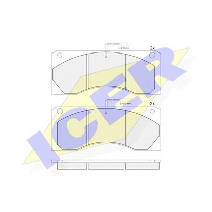 Foto Kit pastiglie freno, Freno a disco ICER 151038