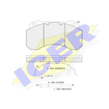 Photo Brake Pad Set, disc brake ICER 151245119