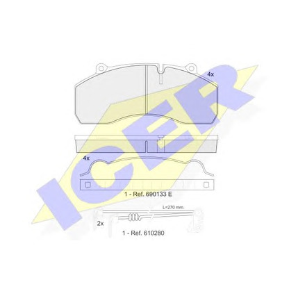 Photo Brake Pad Set, disc brake ICER 151423118