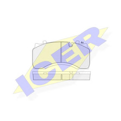 Photo Kit de plaquettes de frein, frein à disque ICER 151430