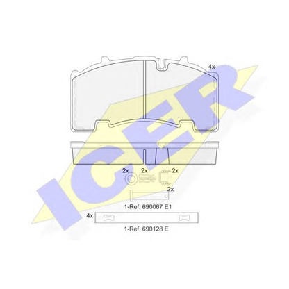 Photo Brake Pad Set, disc brake ICER 152135066