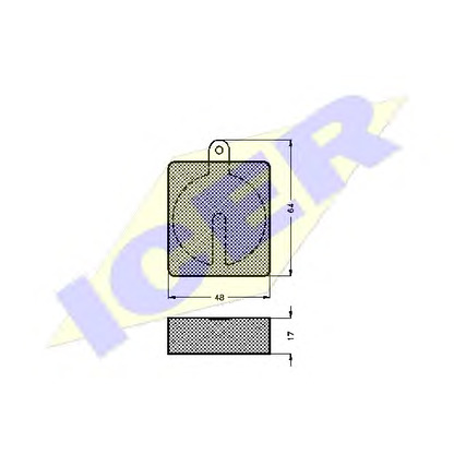 Фото Комплект тормозных колодок, дисковый тормоз ICER 180015