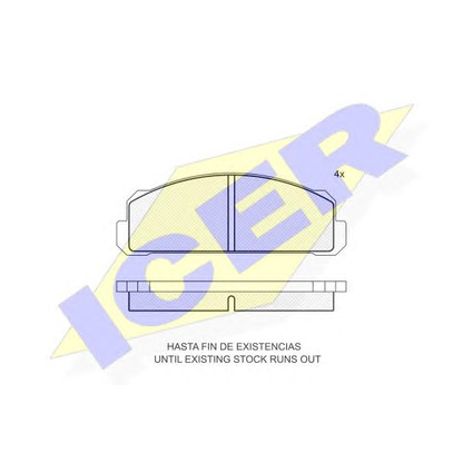 Photo Kit de plaquettes de frein, frein à disque ICER 180066