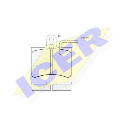 Photo Kit de plaquettes de frein, frein à disque ICER 180136