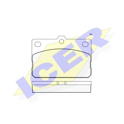 Фото Комплект тормозных колодок, дисковый тормоз ICER 180185