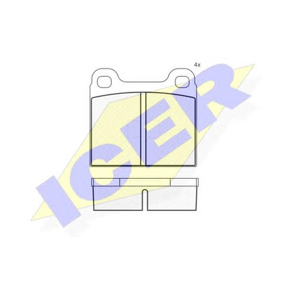 Photo Brake Pad Set, disc brake ICER 180219