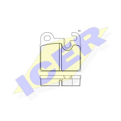 Photo Brake Pad Set, disc brake ICER 180302