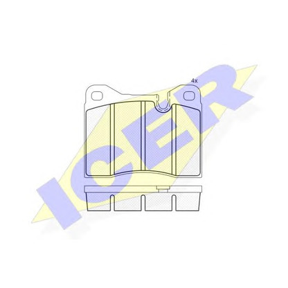 Photo Brake Pad Set, disc brake ICER 180305