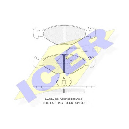 Photo Brake Pad Set, disc brake ICER 180332