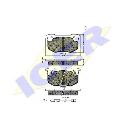 Photo Kit de plaquettes de frein, frein à disque ICER 180394