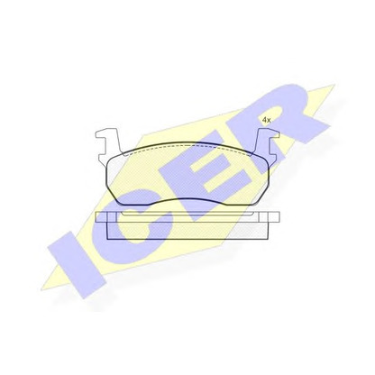 Photo Brake Pad Set, disc brake ICER 180424