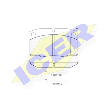 Photo Brake Pad Set, disc brake ICER 180454072