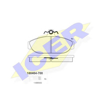 Photo Brake Pad Set, disc brake ICER 180464700