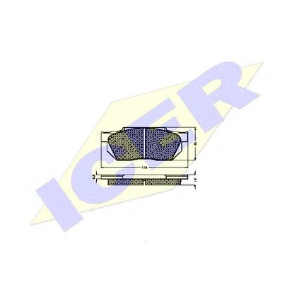 Photo Kit de plaquettes de frein, frein à disque ICER 180492