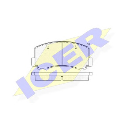 Photo Brake Pad Set, disc brake ICER 180502