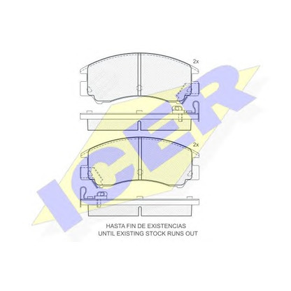 Фото Комплект тормозных колодок, дисковый тормоз ICER 180509