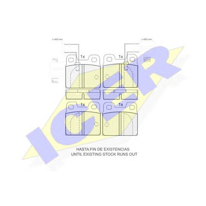 Фото Комплект тормозных колодок, дисковый тормоз ICER 180529203