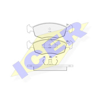 Photo Brake Pad Set, disc brake ICER 180543